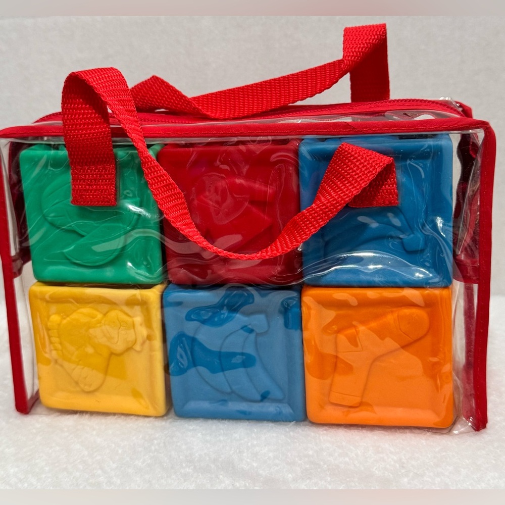 Colorful Stacking Learning Blocks Set - Red Carry Case